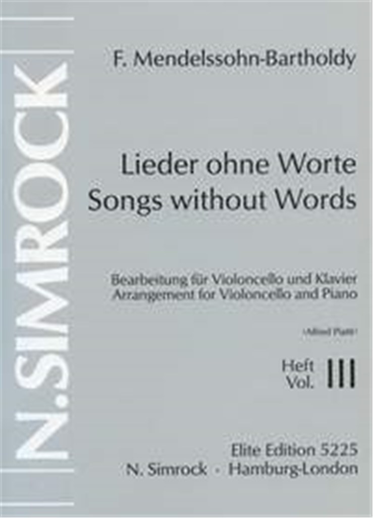 Songs without Words op. 62-67 Band 3